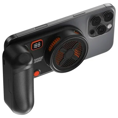 Porodo Gaming Arcticchill Magnetic Phone Cooler With Ultra-Quiet Fan - Black